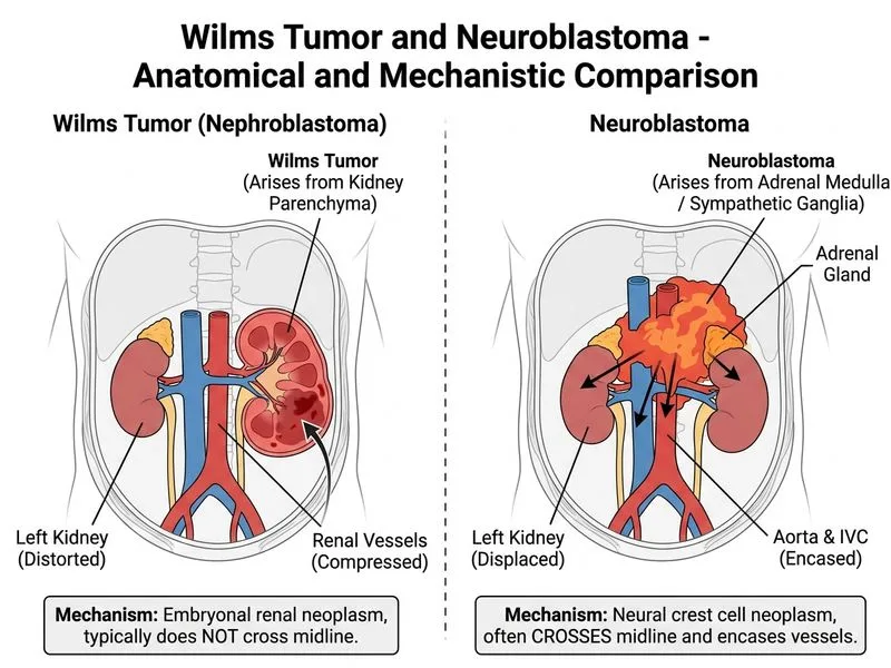 Wilms Tumor and Neuroblastoma diagram