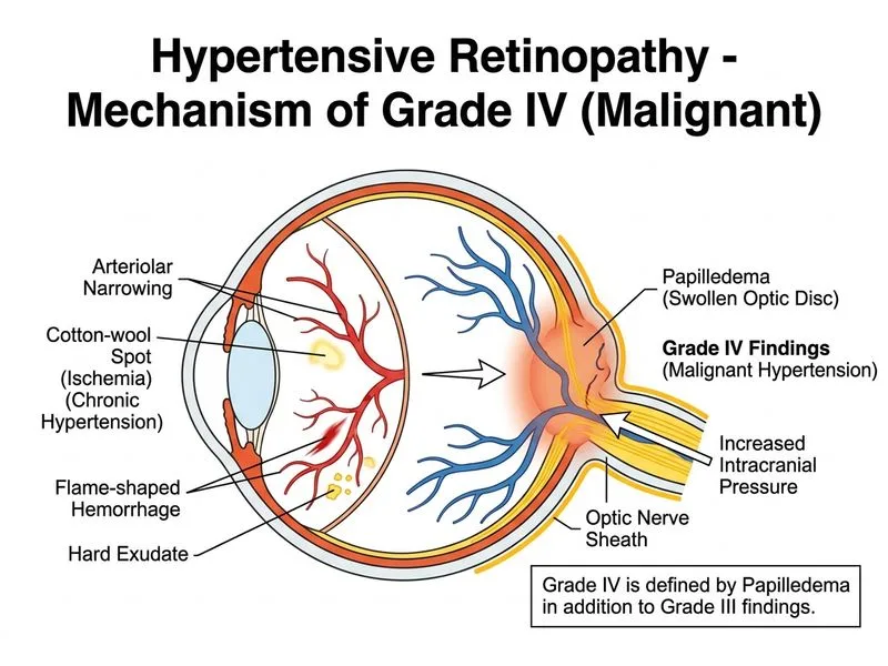 Hypertensive Retinopathy diagram