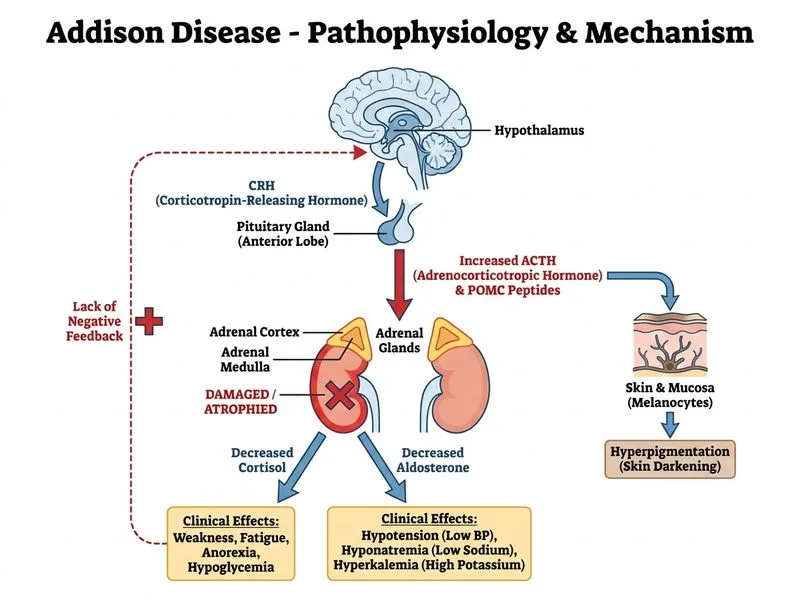 Addison Disease diagram