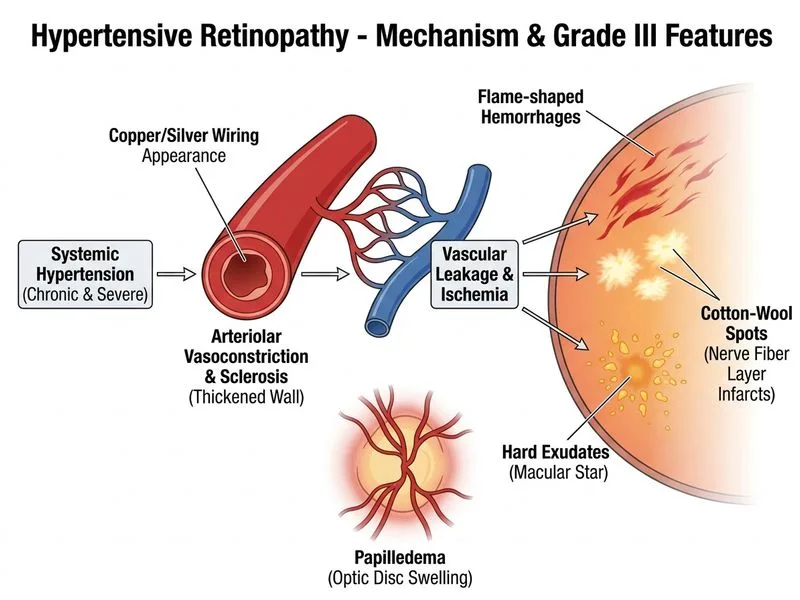 Hypertensive Retinopathy diagram