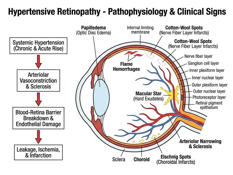Hypertensive Retinopathy diagram