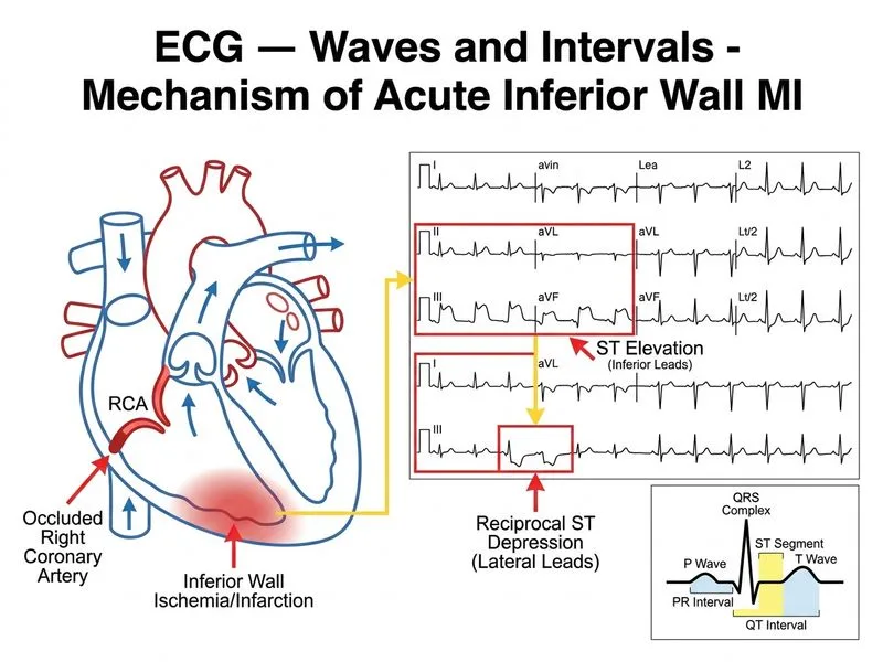 ECG — Waves and Intervals diagram