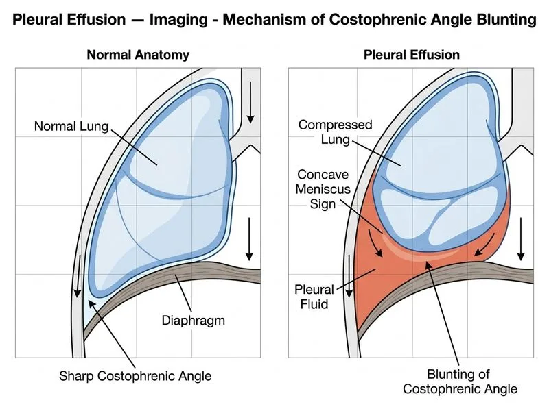 Pleural Effusion — Imaging diagram