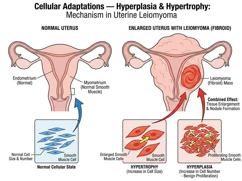 Cellular Adaptations — Hyperplasia, Hypertrophy diagram