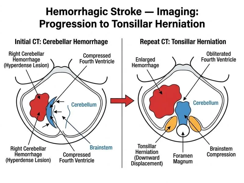 Hemorrhagic Stroke — Imaging diagram