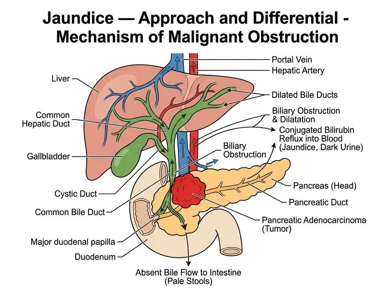 Jaundice — Approach and Differential diagram