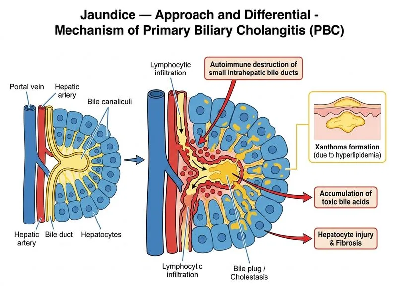 Jaundice — Approach and Differential diagram