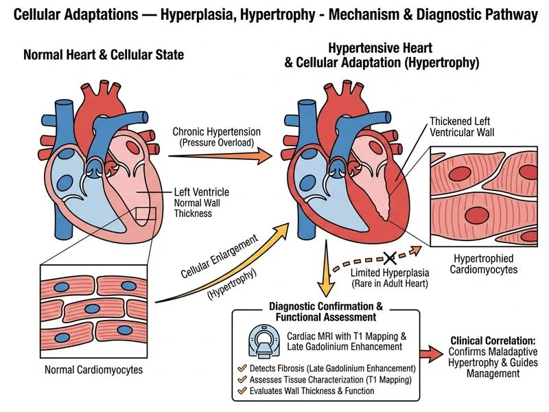 Cellular Adaptations — Hyperplasia, Hypertrophy diagram