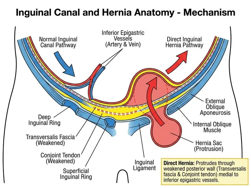 Inguinal Canal and Hernia Anatomy diagram