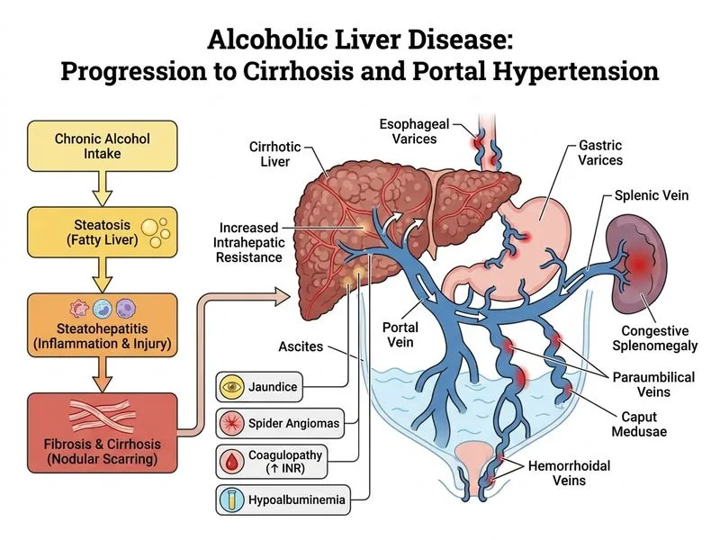 Alcoholic Liver Disease diagram
