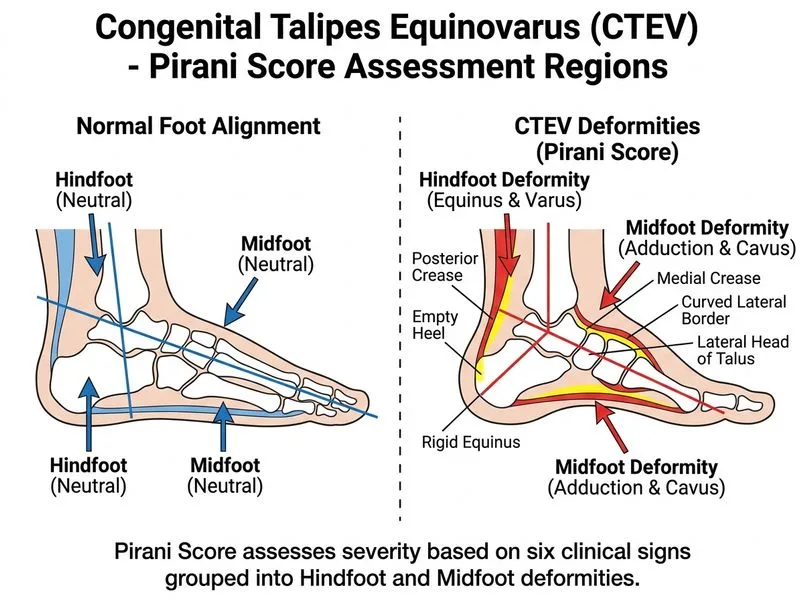 Congenital Talipes Equinovarus (CTEV) diagram