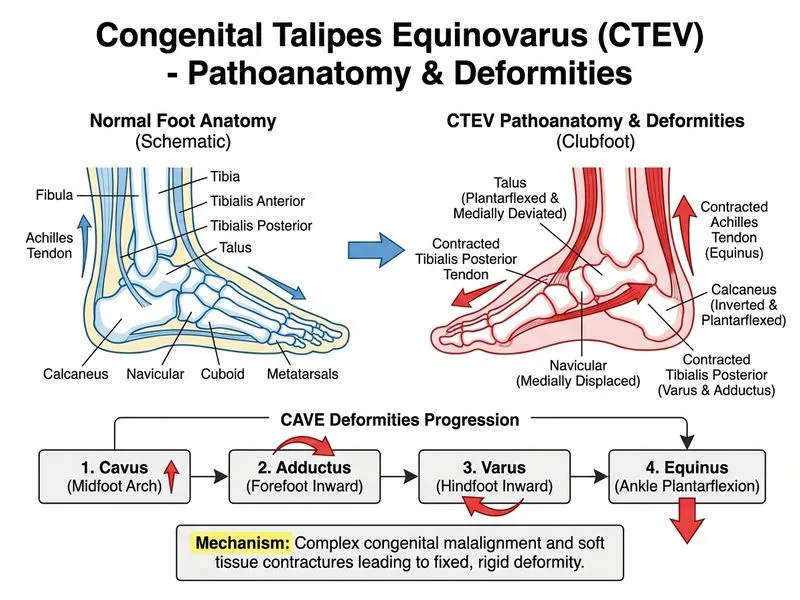 Congenital Talipes Equinovarus (CTEV) diagram