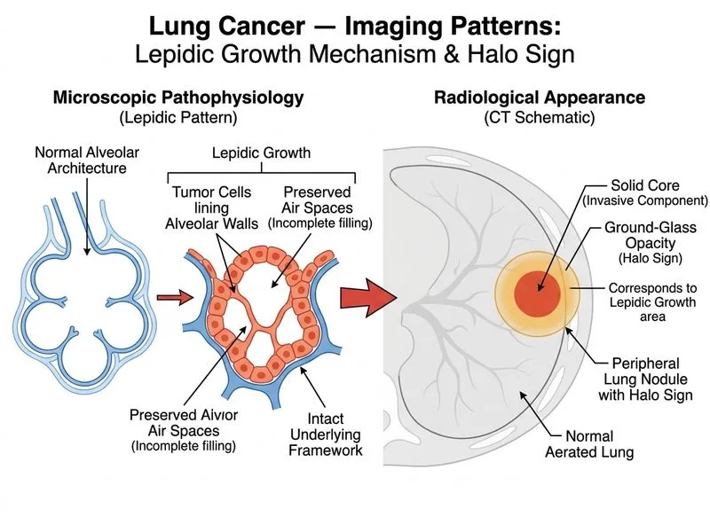 Lung Cancer — Imaging Patterns diagram