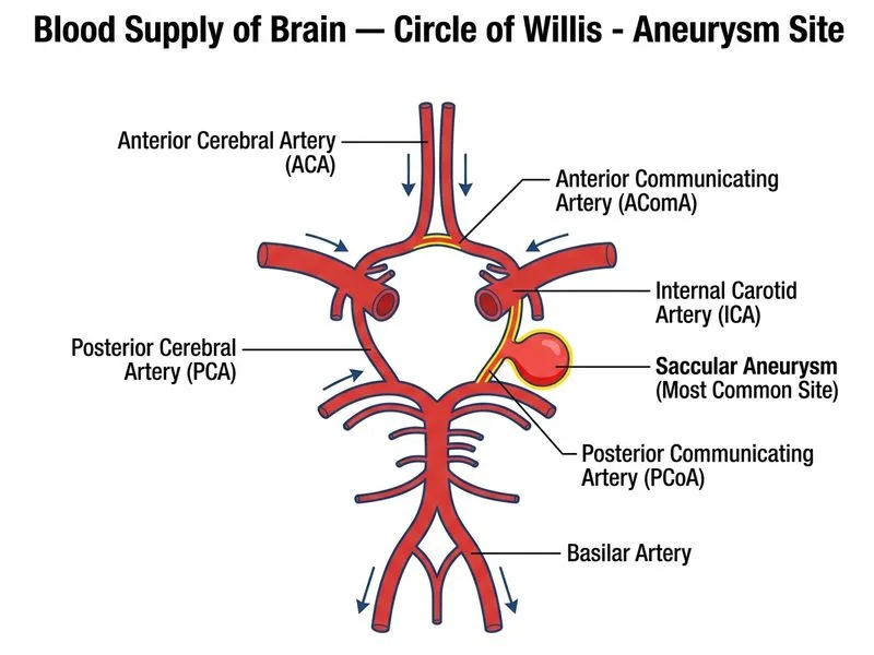 Blood Supply of Brain — Circle of Willis diagram