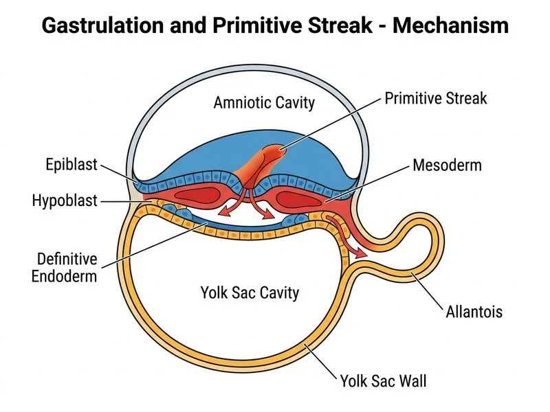 Gastrulation and Primitive Streak diagram