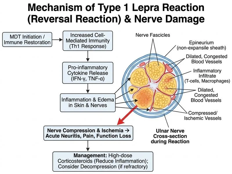 Lepra Reactions diagram