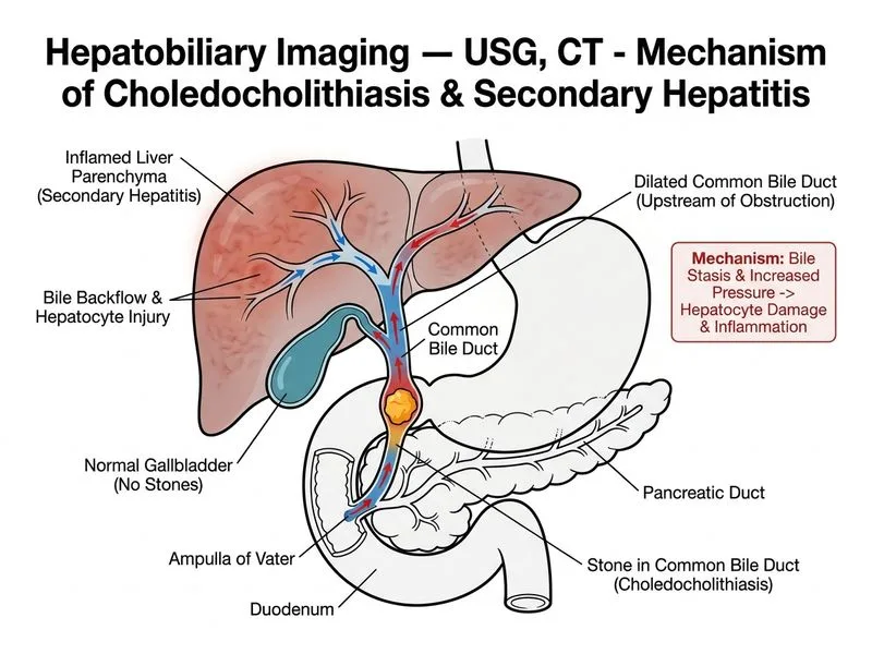 Hepatobiliary Imaging — USG, CT diagram