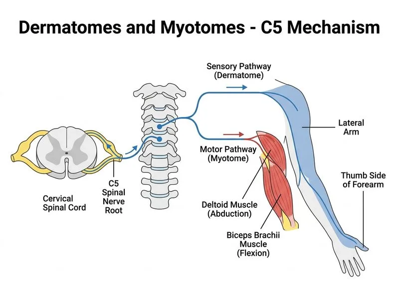 Dermatomes and Myotomes diagram
