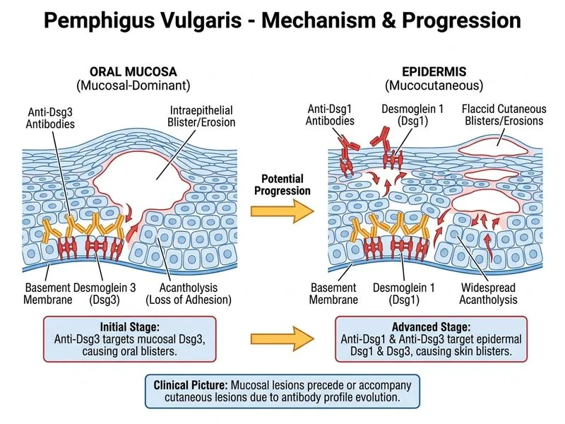 Pemphigus Vulgaris diagram