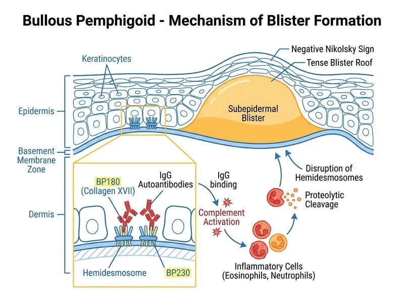 Bullous Pemphigoid diagram