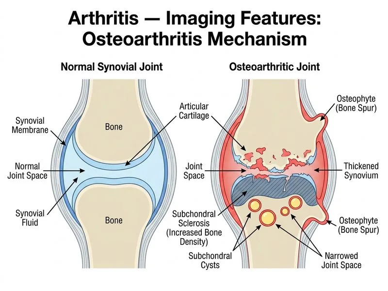 Arthritis — Imaging Features diagram
