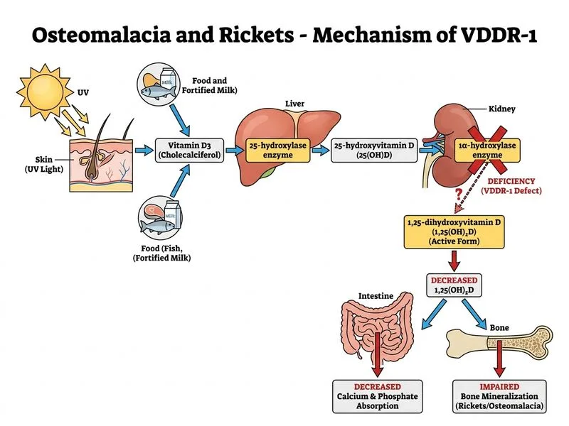 Osteomalacia and Rickets diagram