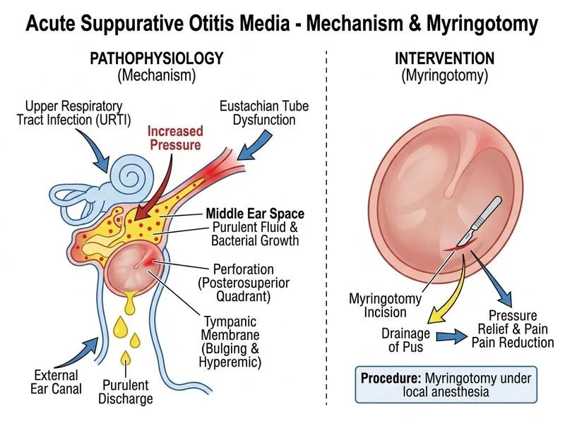 Acute Suppurative Otitis Media diagram