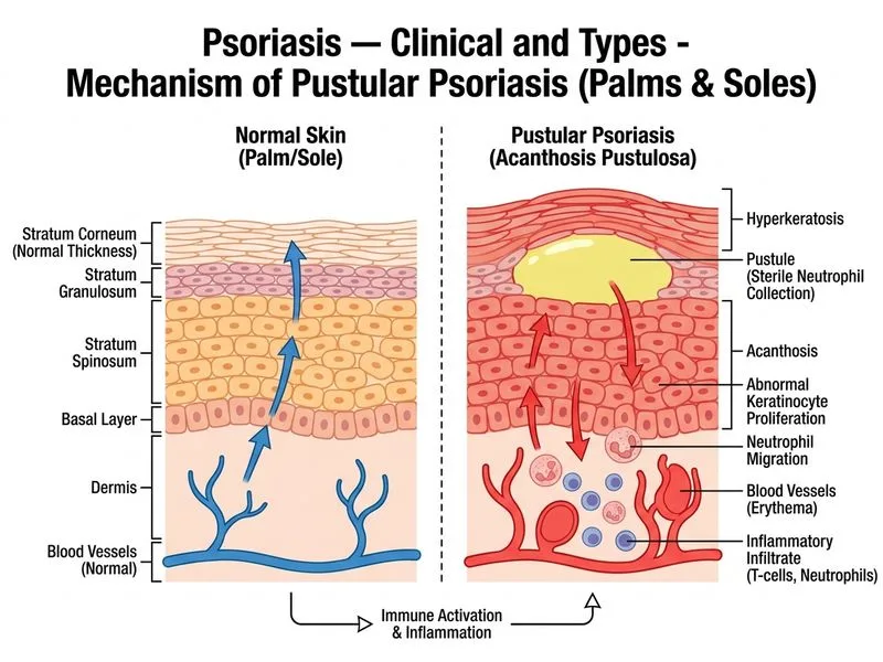 Psoriasis — Clinical and Types diagram