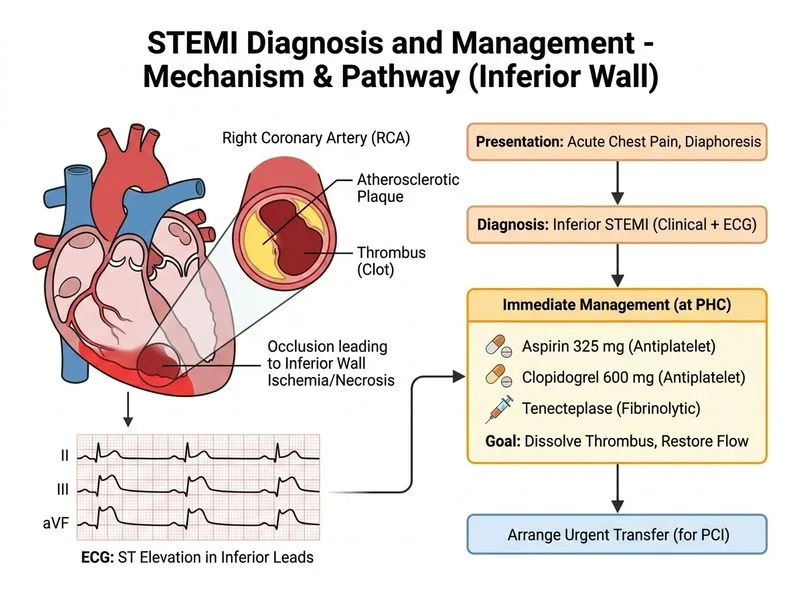 STEMI Diagnosis and Management diagram