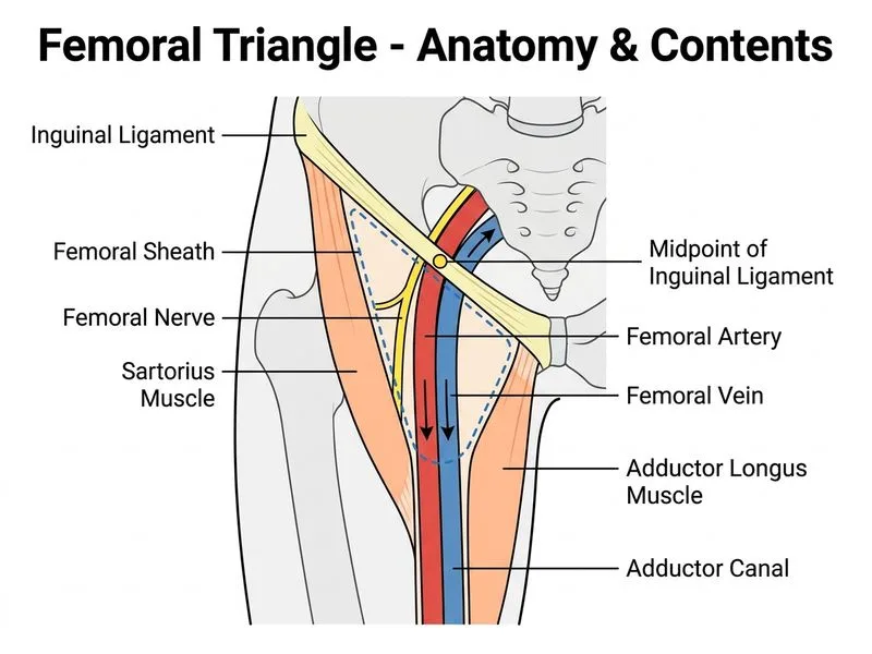 Femoral Triangle diagram