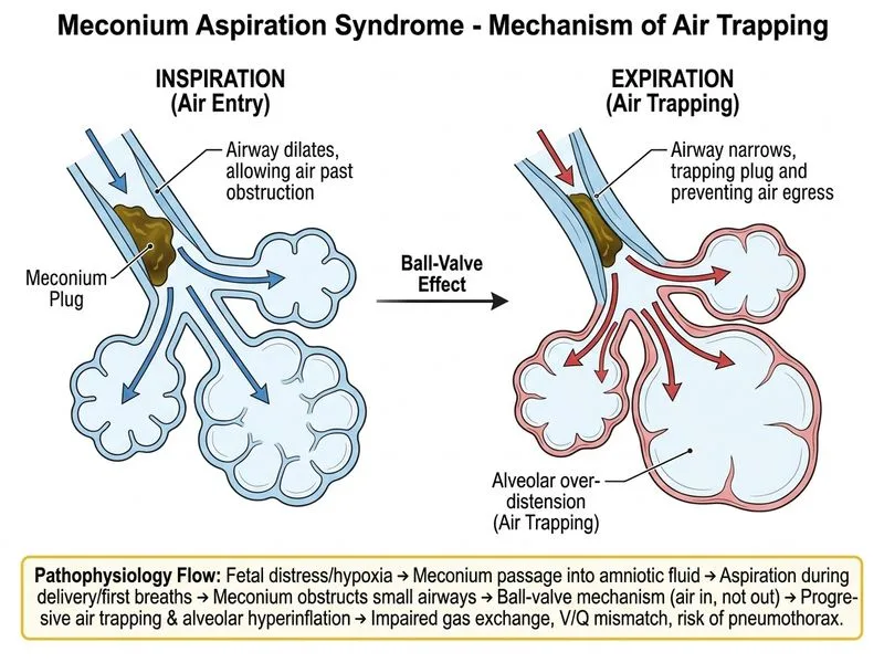 Meconium Aspiration Syndrome diagram