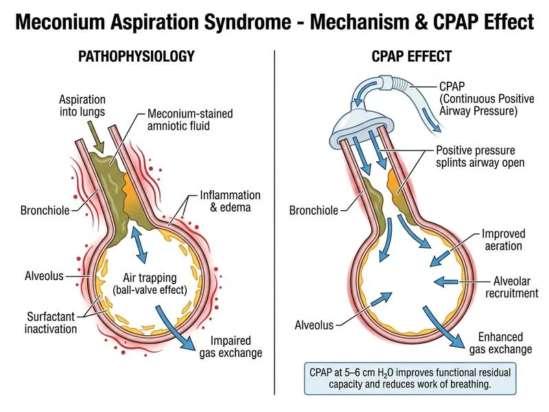Meconium Aspiration Syndrome diagram