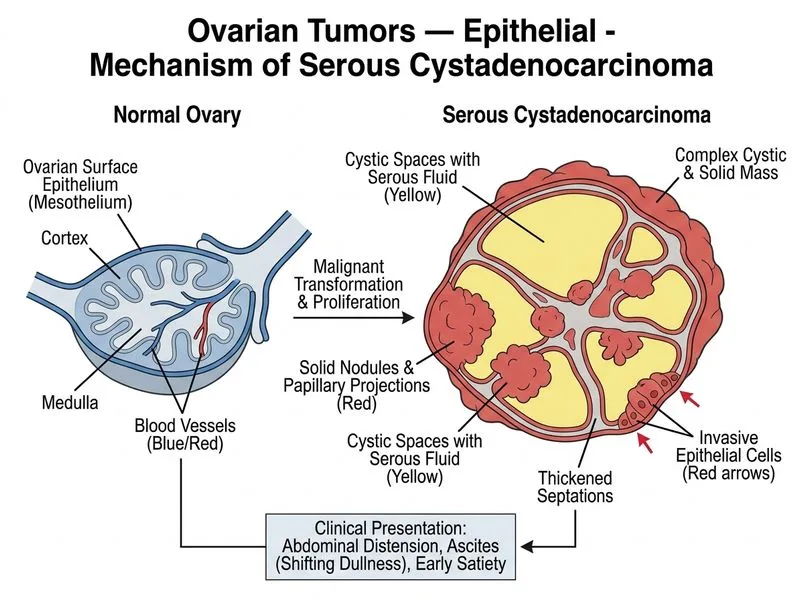 Ovarian Tumors — Epithelial diagram