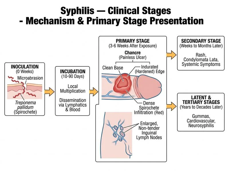 Syphilis — Clinical Stages diagram