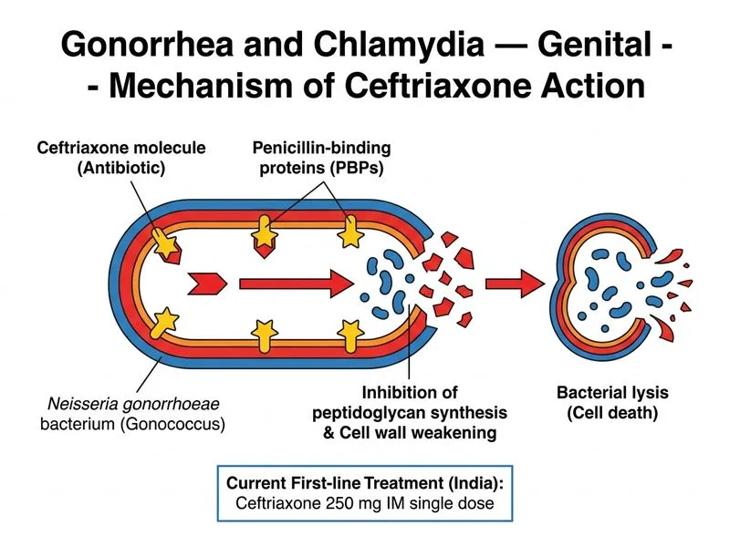 Gonorrhea and Chlamydia — Genital diagram