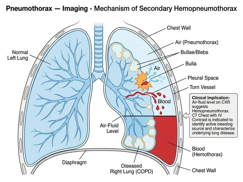 Pneumothorax — Imaging diagram