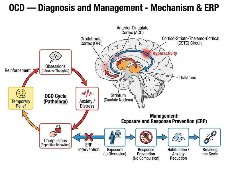 OCD — Diagnosis and Management diagram