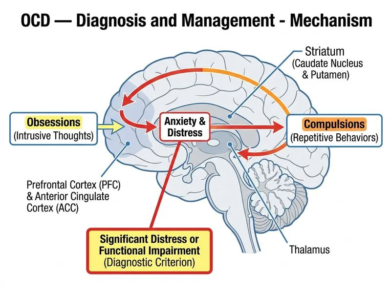 OCD — Diagnosis and Management diagram