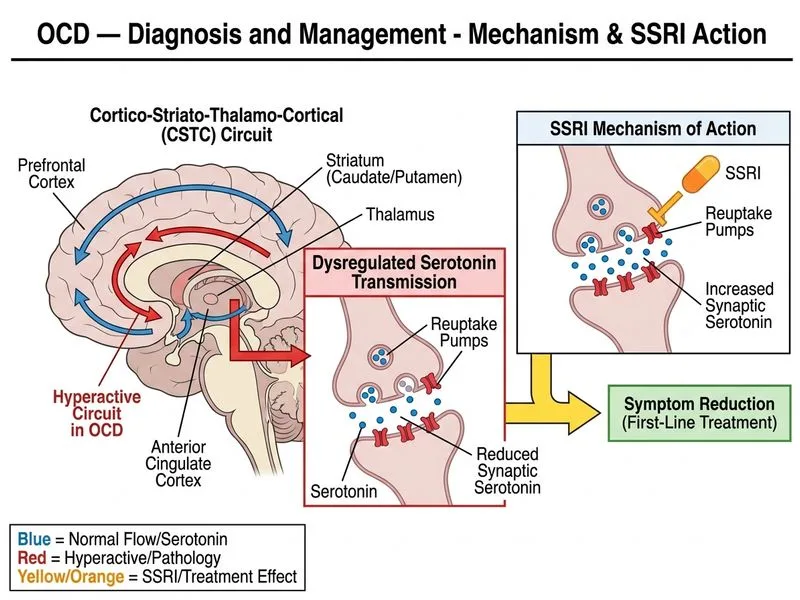 OCD — Diagnosis and Management diagram