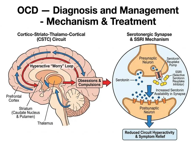 OCD — Diagnosis and Management diagram