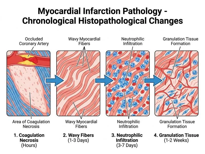 Myocardial Infarction Pathology diagram