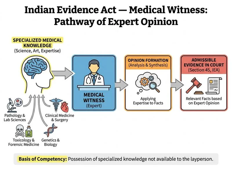 Indian Evidence Act — Medical Witness diagram