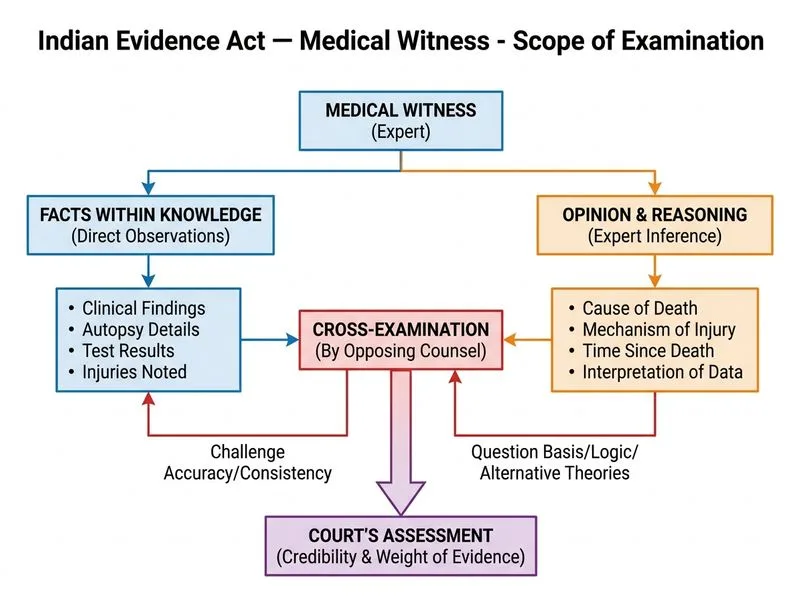 Indian Evidence Act — Medical Witness diagram