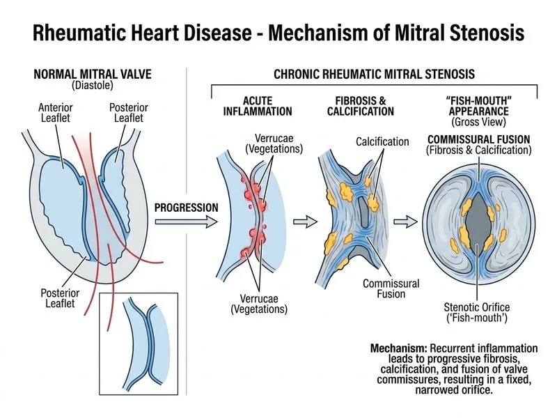 Rheumatic Heart Disease diagram