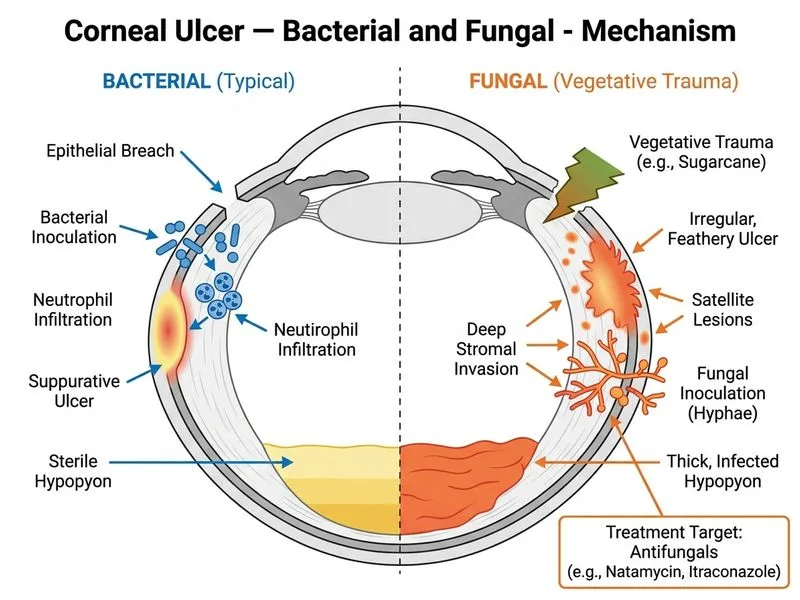 Corneal Ulcer — Bacterial and Fungal diagram