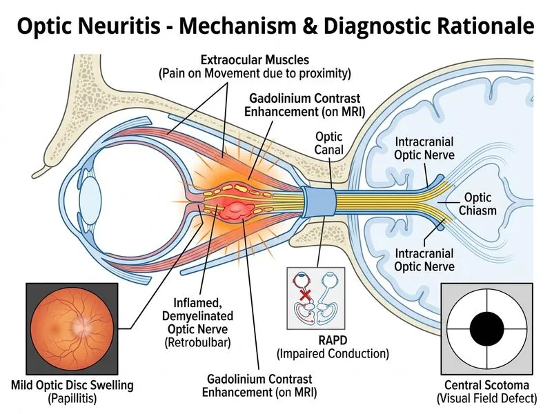 Optic Neuritis diagram