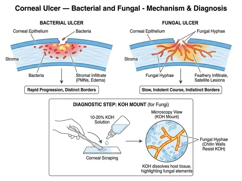 Corneal Ulcer — Bacterial and Fungal diagram