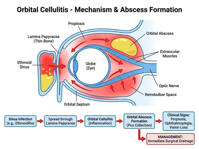 Orbital Cellulitis diagram