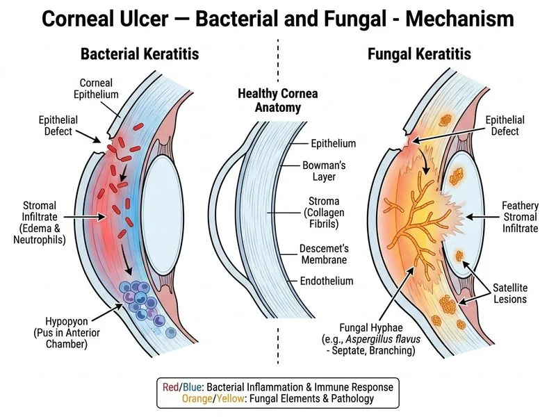 Corneal Ulcer — Bacterial and Fungal diagram