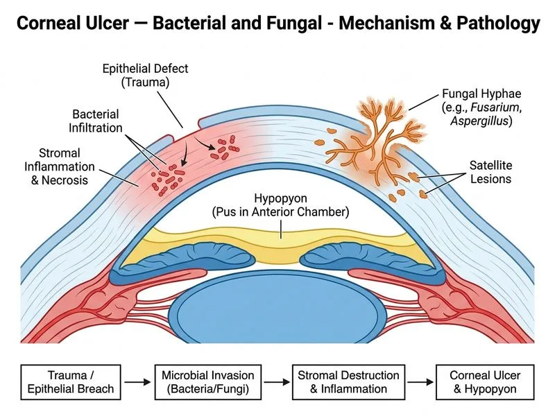 Corneal Ulcer — Bacterial and Fungal diagram